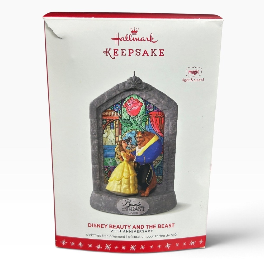 Hallmark Keepsake Disney Beauty and the Beast 25th Anniversary Musical Ornament